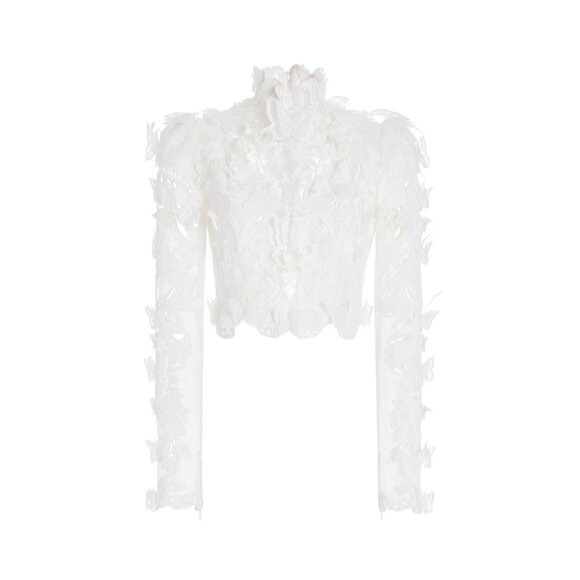 Zimmermann Luminous Embroidered Bodice Natural Size AU 3 US 10 - Picture 2 of 15